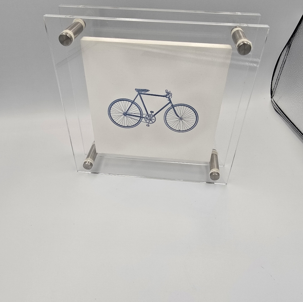 'Mitchell Black Chicago IL Acrylic Blue Bicycle Art Display